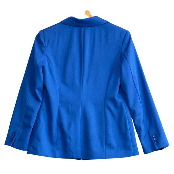 PENDLETON Women’s Blazer Size 10P 100% Virgin Wool Blue Classic Tailored Jacket - Picture 2 of 8